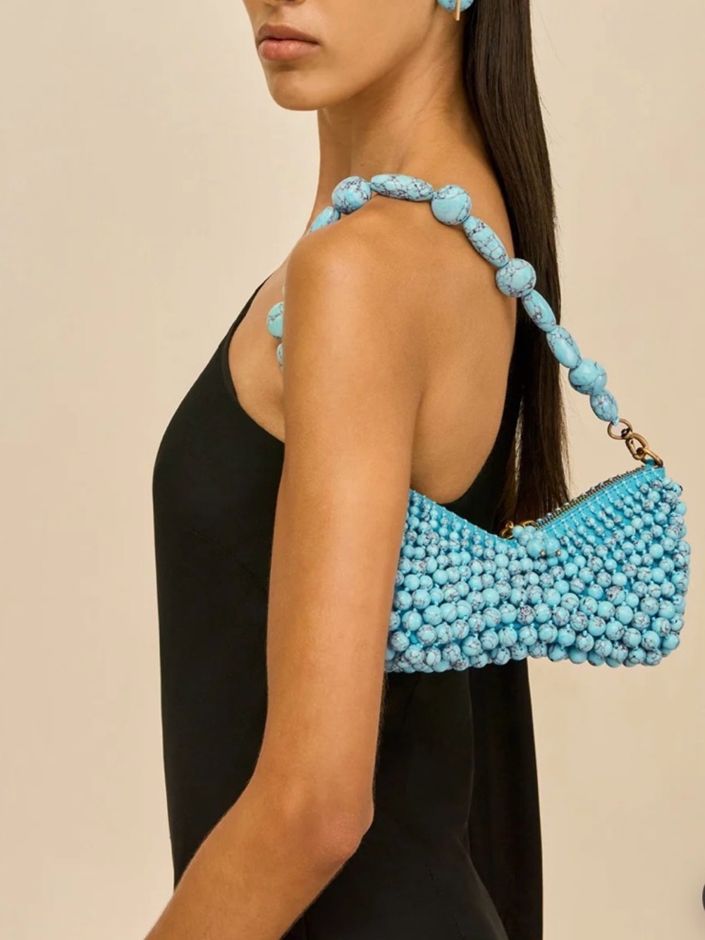 NEW Cult Gaia Mercier Mini Shoulder Bag Turquoise NIB